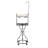 72'' extended metal bird playstand with wheels, Open&Movable Playstand for floor
