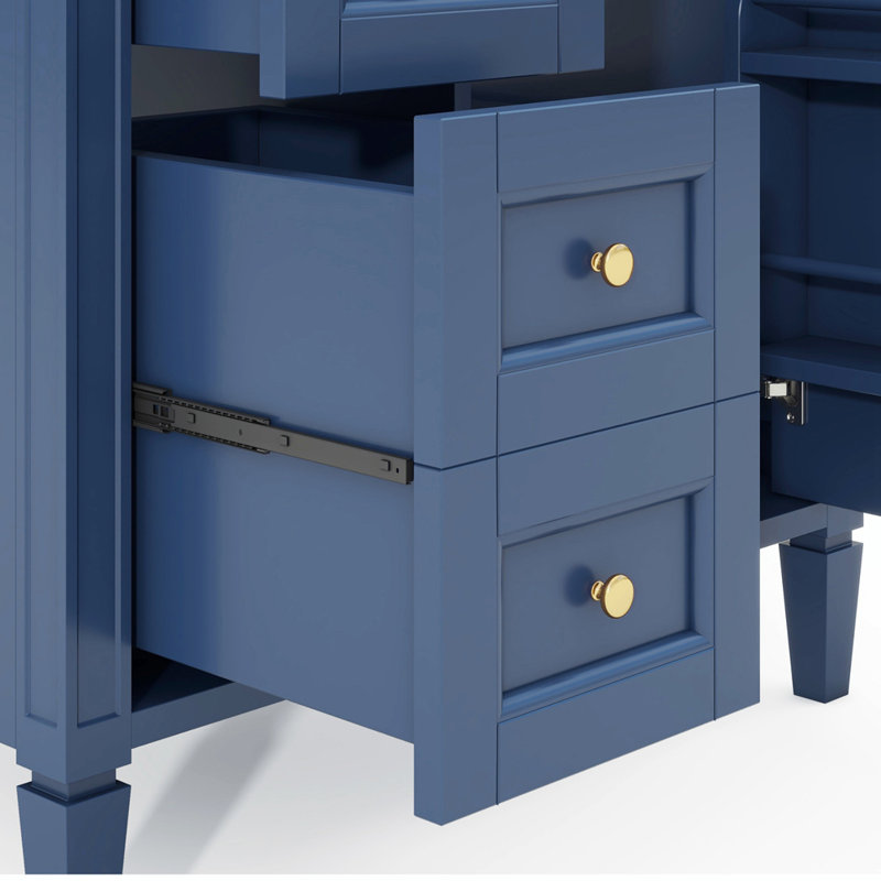  Meuble-lavabo simple avec plateau Sahori, Bleu