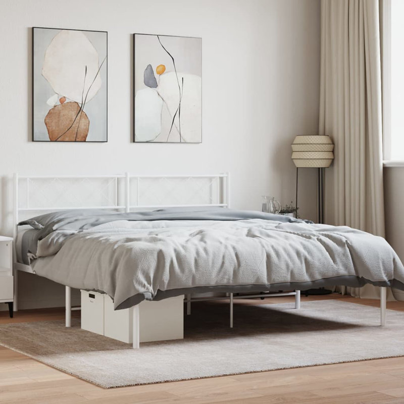 Milah Metal Bed, Double (4'6), Black