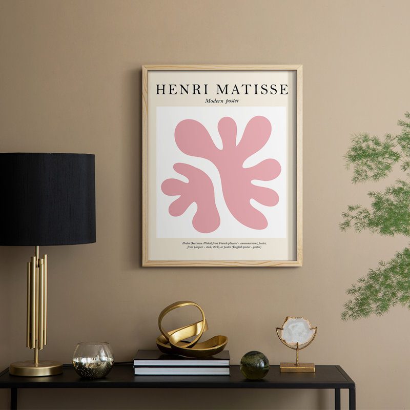 Matisse LXXII, reproduction d'art encadrée - bois massif, H 15 po x l 12 po