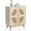 Crédence en rotin avec portes et tablettes - Mid-Century