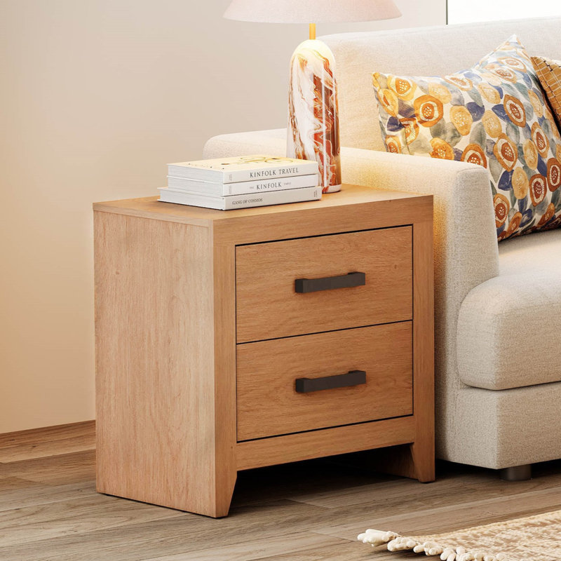 Modern Rustic Brown End Table, Mocha