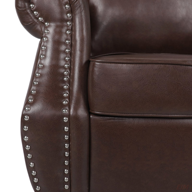 CLUB CHAIR, chaise en similicuir