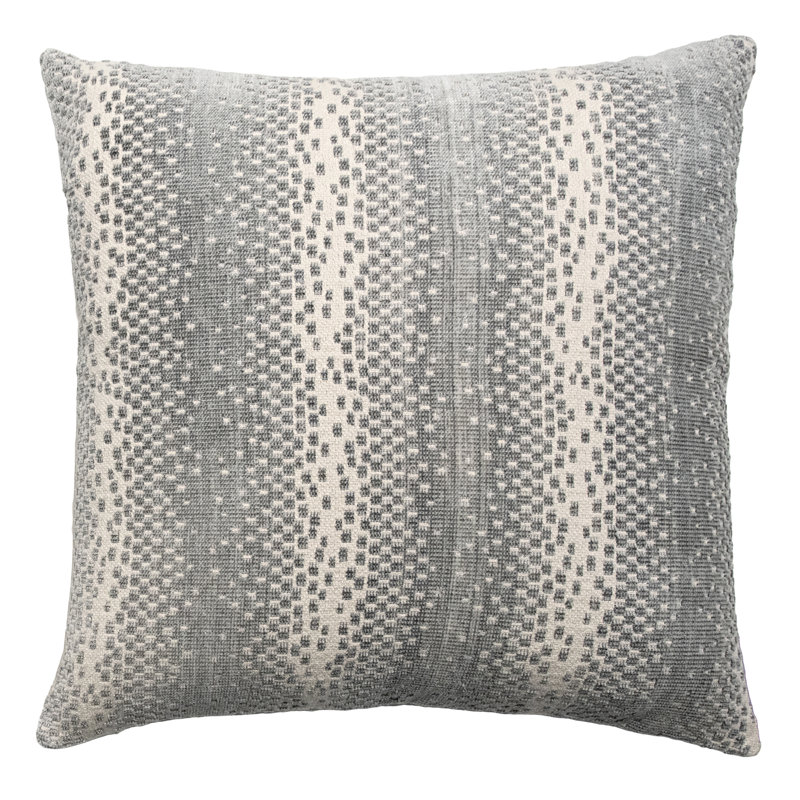 Staccato Square Woven Jacquard Pillow, 22"H x 22"W, Shale, Square