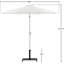 Parasol de patio en tissu / aluminium avec base Chavelle