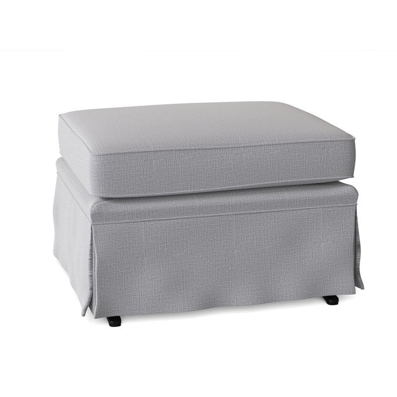 Natasha Rectangle Standard Ottoman, Dove Grey Performance