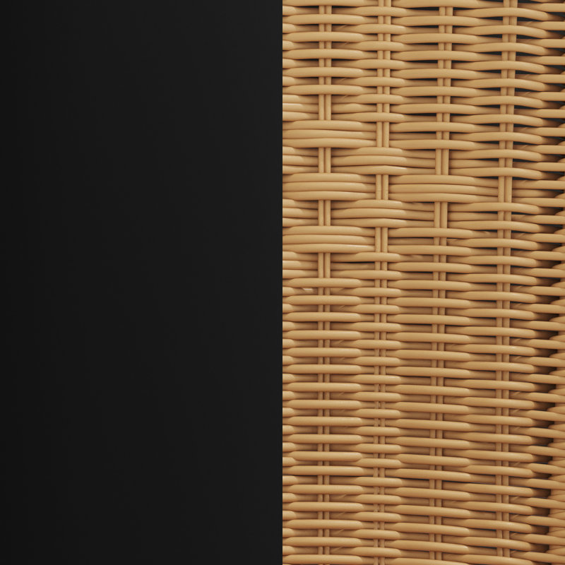 Chaises de restaurant empilables en rotin pour l'intérieur et l'extérieur Arthor par Flash Furniture, Beige