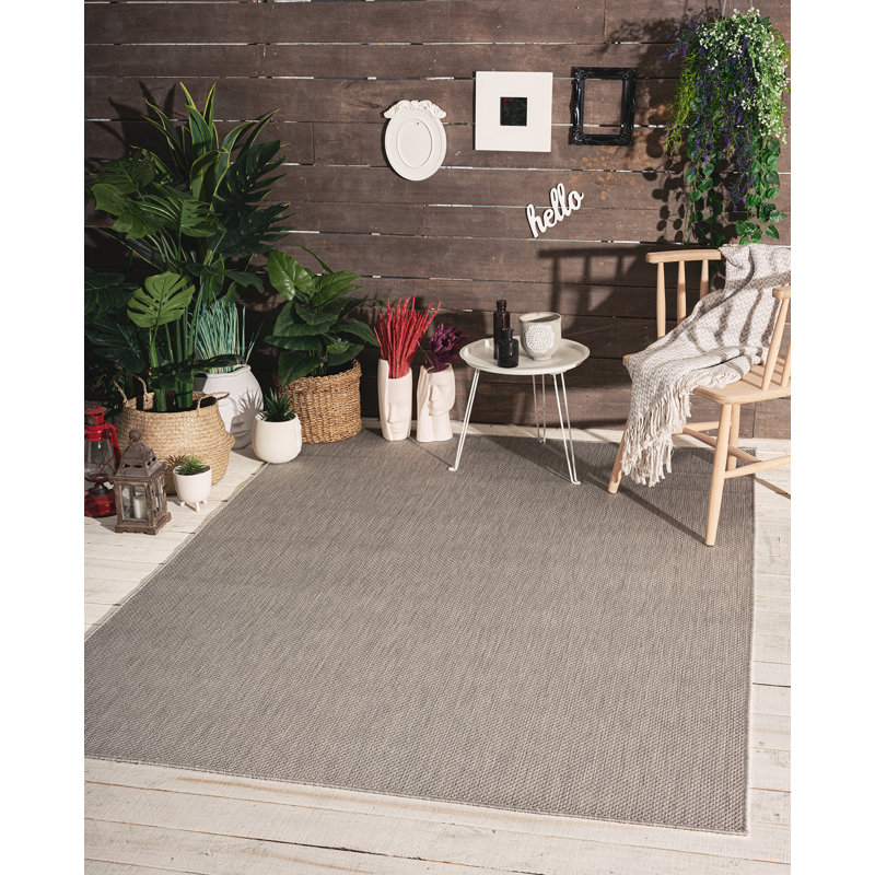 Hatti Solid Colour Indoor / Outdoor Area Rug, Rectangle 240 x 340cm