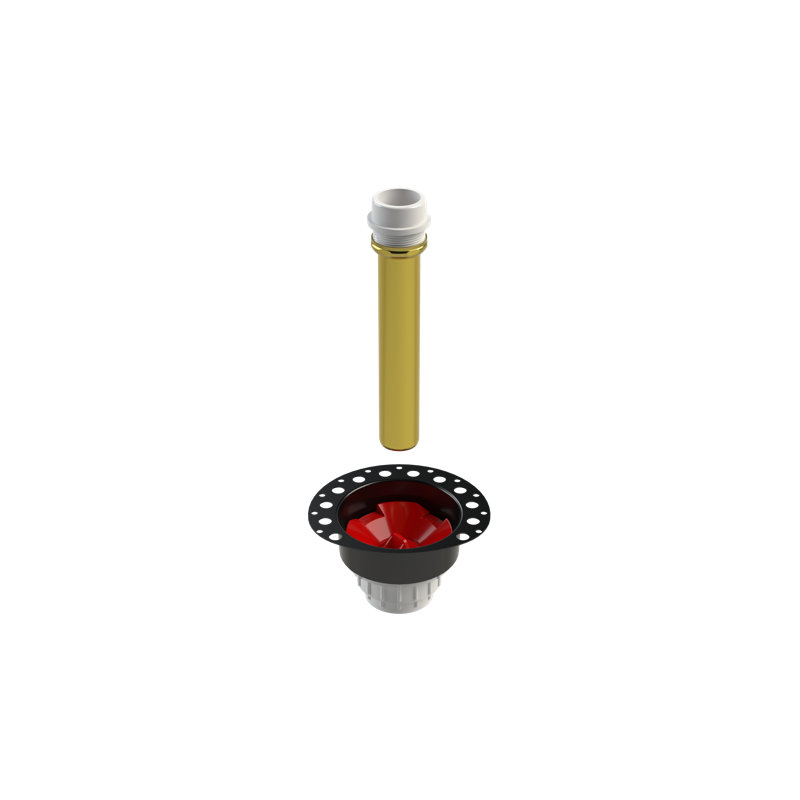 PVC Freestanding Tub Drain Rough-In With Metal Deck Flange