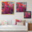 Grunge mauve et foncé Fusion II - Art mural moderne et contemporain sur toile-1898763360-1898763389
