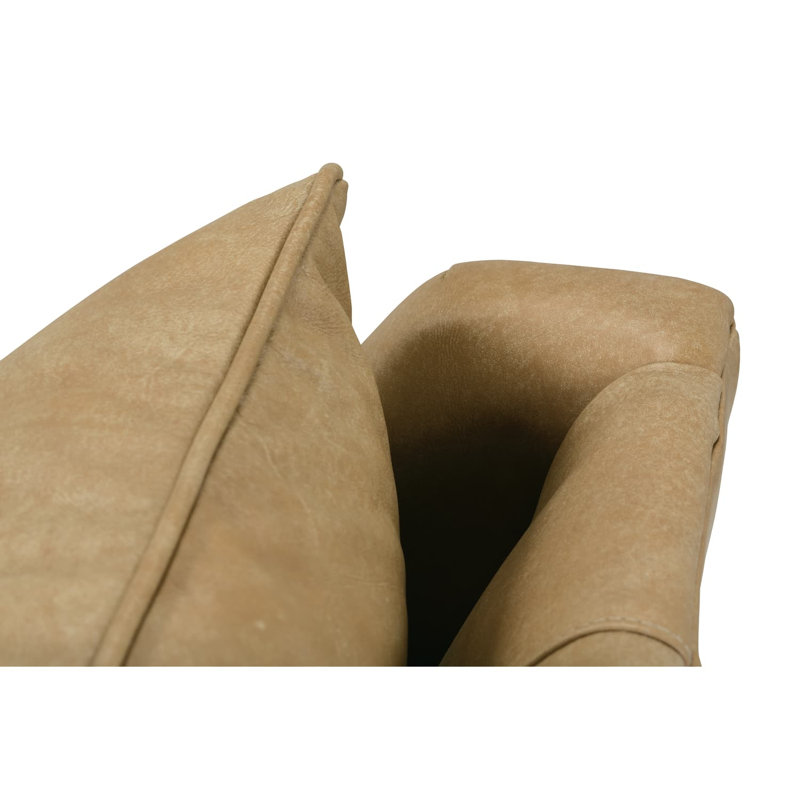 Butterscotch Kara Leather Swivel Glider