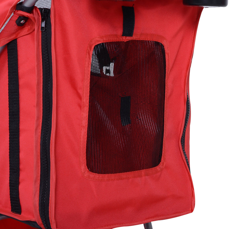 Poussette pliante avec support amovible, Rouge