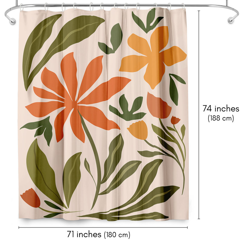 Rideau de douche Botanical A Warm Day par Lunette par Parul