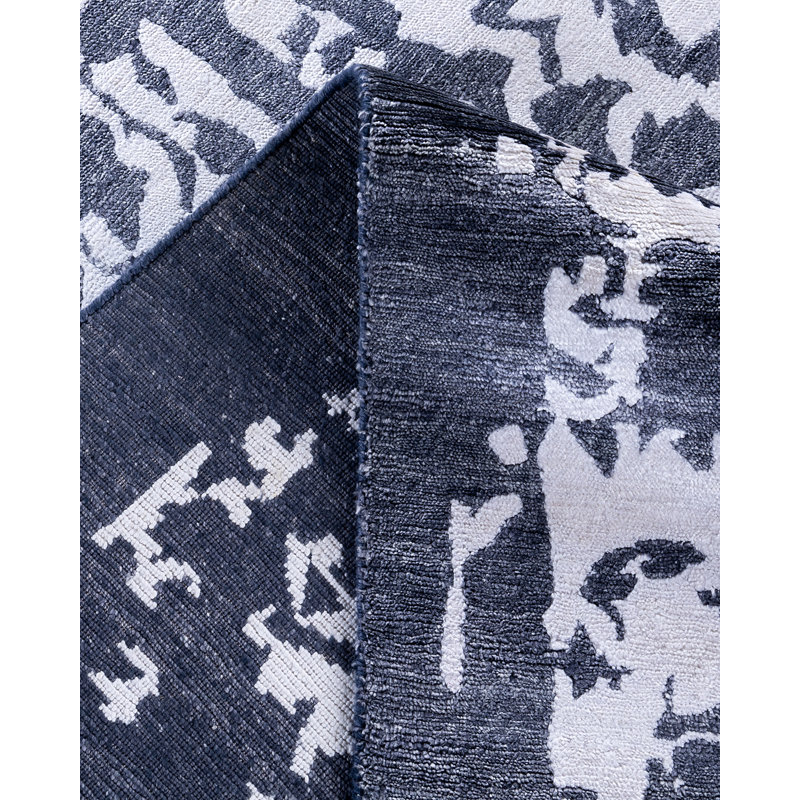 Overdyed One-of-a-Kind Rectangle 9'1" X 12' Hand Knotted Area Rug