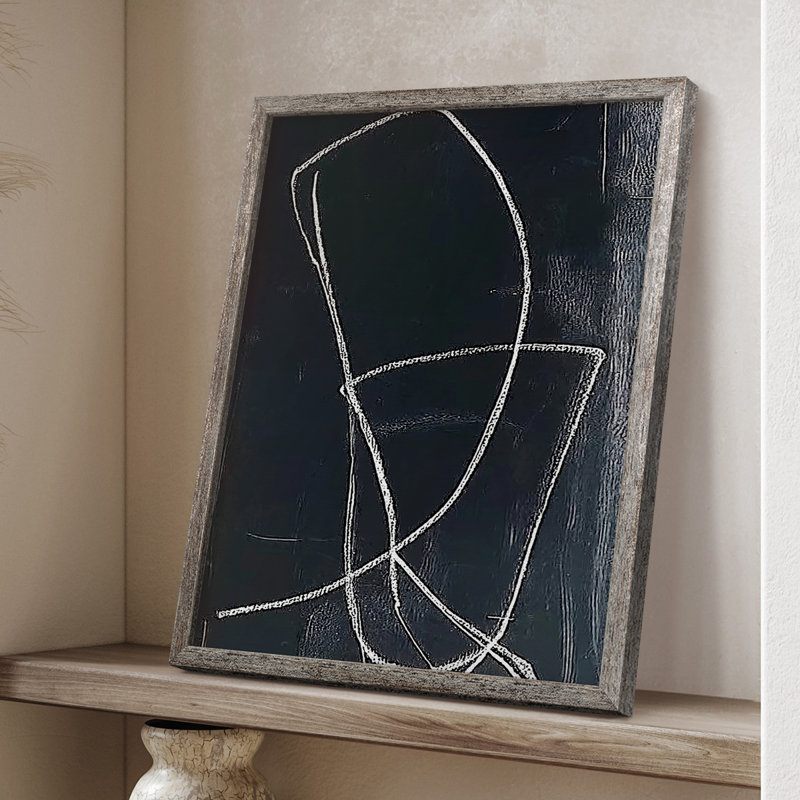 Série ABSTRACT DCxxxvi, reproduction encadrée - bois massif, H 11 po x l 9 po