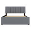Lit plateforme tapissier avec lit gigogne-1623456792