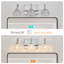 Luminaire de salle de bain 3 lumières rétro avec abat-jour en verre transparent