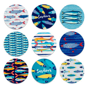 Ceramic Round 72 Piece Coaster Set