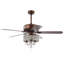 Ventilateur de plafond en cristal à 5 pales de 52 po avec télécommande et ensemble d'éclairage inclus Cerritos