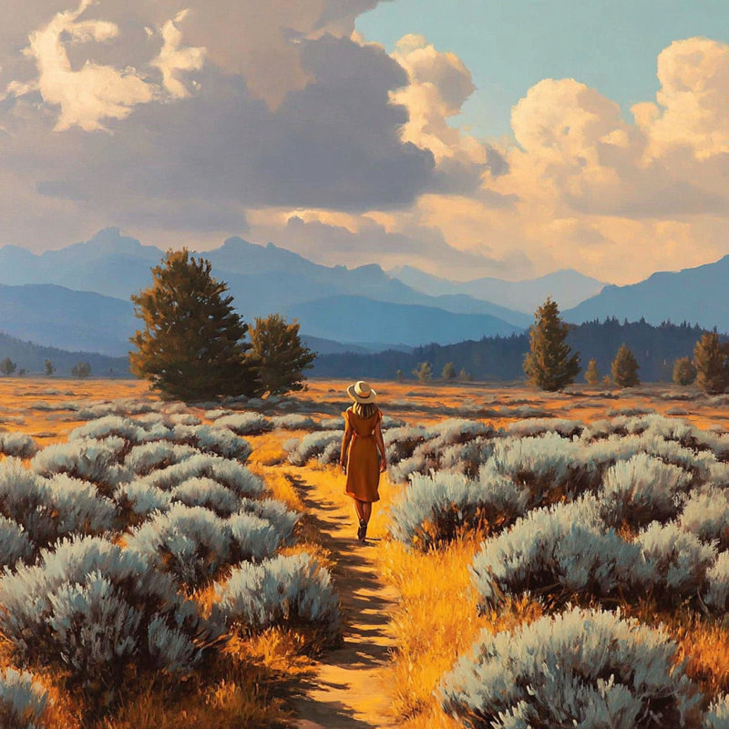 Path to Solitude - Wrapped Canvas Print, 20" H x 20" W