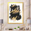 Art mural abstrait sur toile, impression d'art moderne noir doré - Doré et noir Drift I-48299144-48299142