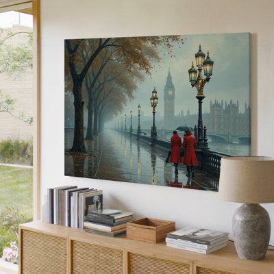 Reproduction d'art sur toile London Rainy Day