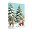 «Christmas Reindeer Christmas Snow Trees Holiday», reproduction d'art sur toile-2117329018
