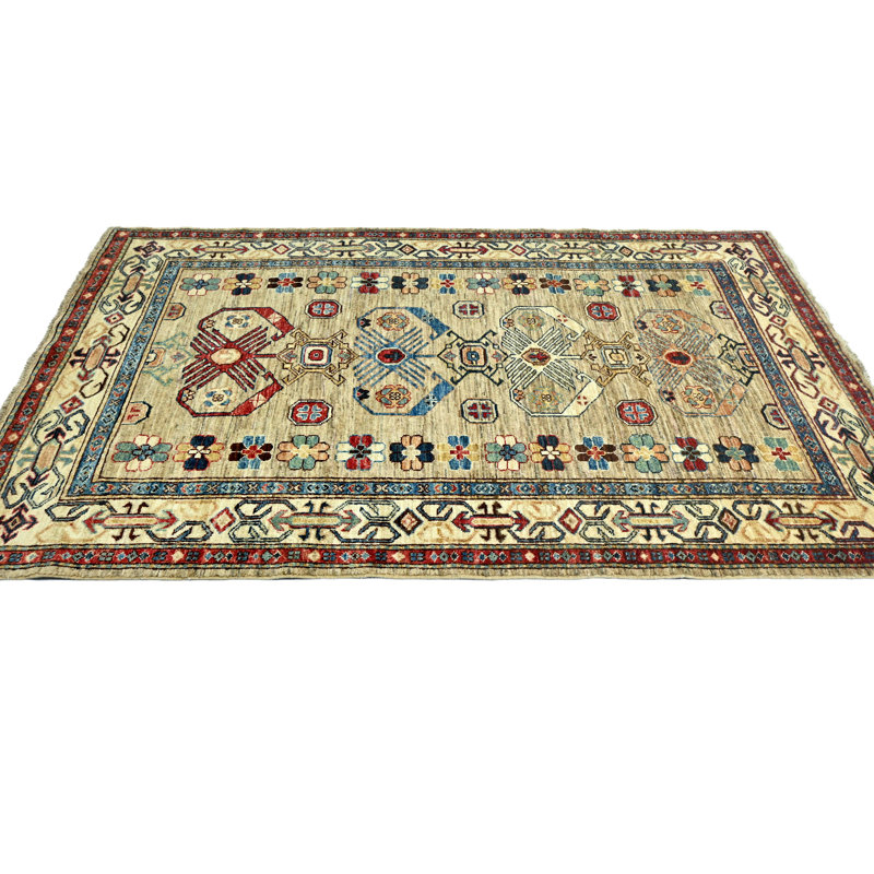 One-of-a-Kind 4' x 6'1" New Age Area Rug in Beige