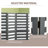 5.6' Tall 4-Panel Room Divider and Folding Privacy Screen for Indoor Bedroom Office, White Grey