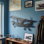 Décoration murale avion en métal