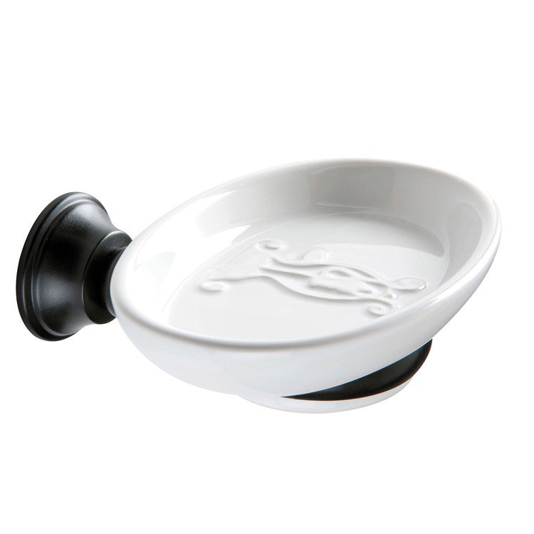 Porte-savon rond en céramique Smart, Bronze