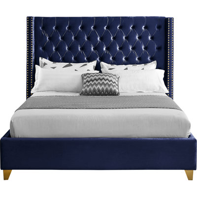 Joclynn Upholstered Wingback Bed