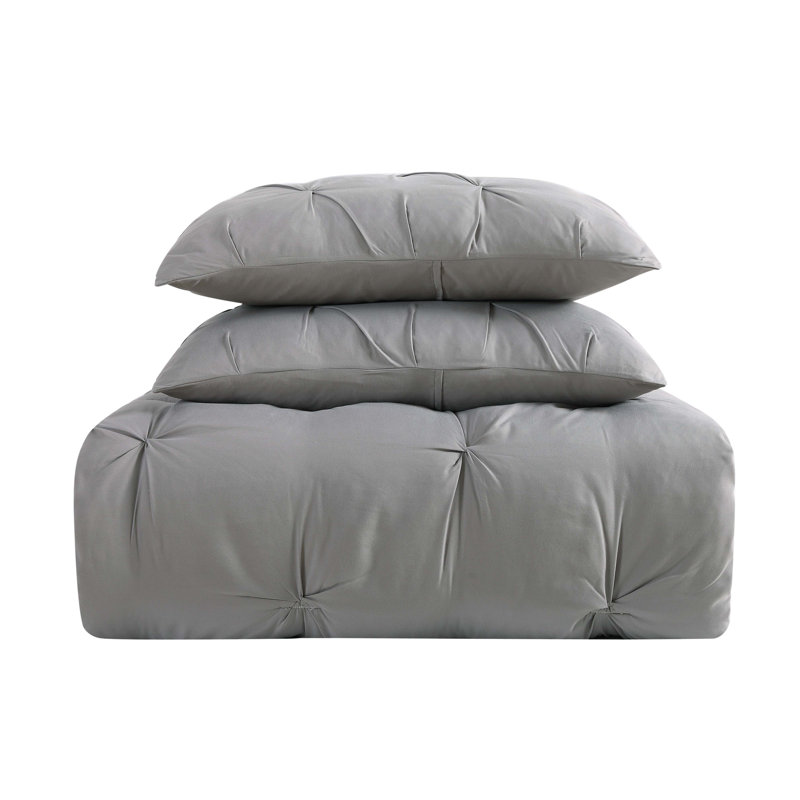 Ensemble d'édredon à housse amovible plissée 4 pièces Trely Soft Everyday, Housse de couette grand + 3 articles supplémentai