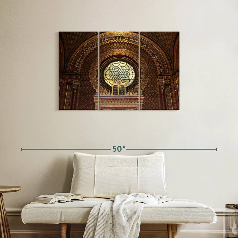 Spanish Synagogue Interior, 24" H x 38" W