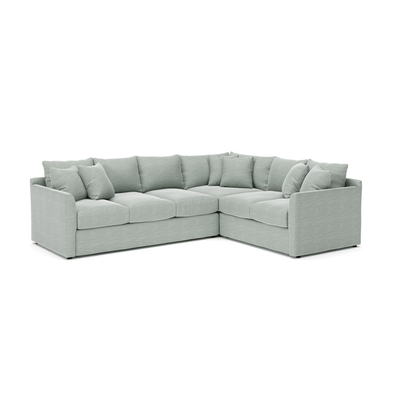 Cecelia Upholstered Sectional, Right Hand Facing, Conversation Capri Basketweave