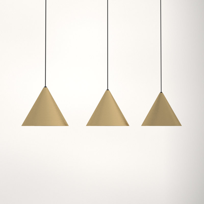 Castle 3 Light Steel Dimmable Pendant