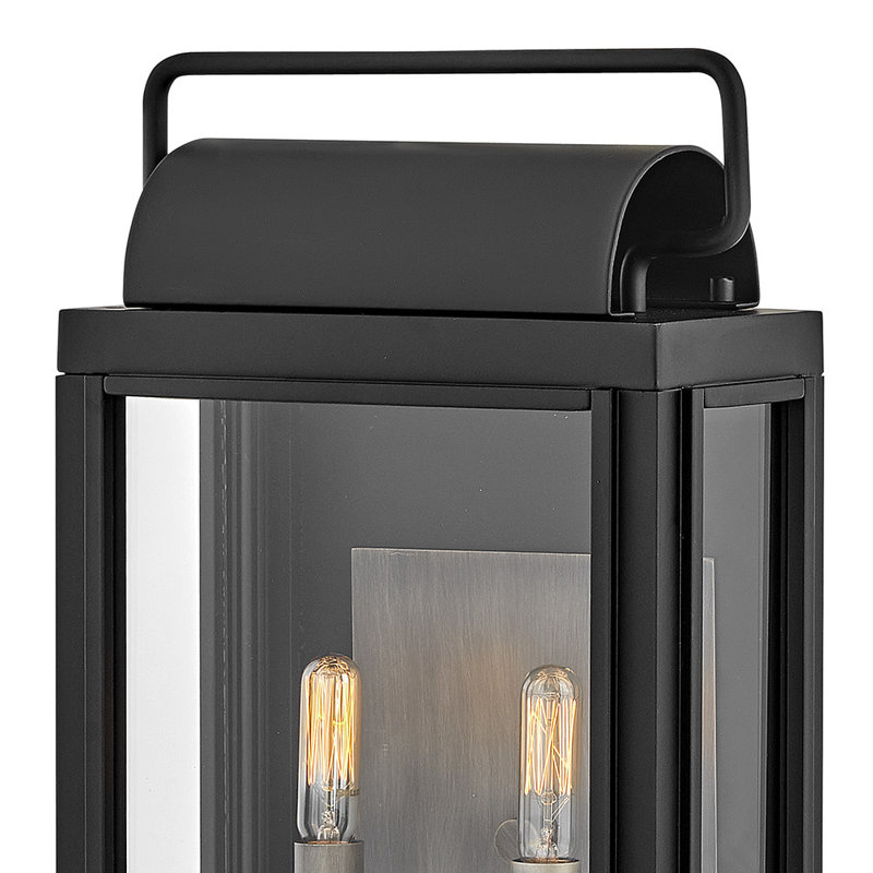 Sag Harbor 16.25" Two-Light Outdoor Wall Mount Lantern, Black