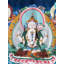 Figurine verticale Chengrezig Menlha Thangka (Brocadeless Thangka)