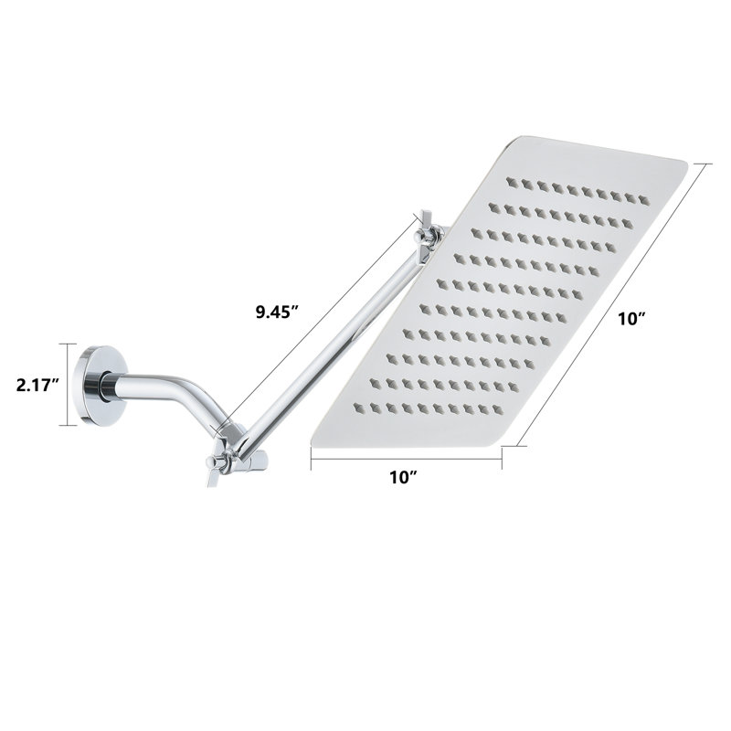 Pomme de douche entièrement réglable, Argent