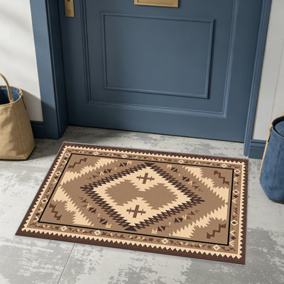 Tapis Blue Star - facile à nettoyer, lavable à la machine, doux et confortable; convient aux tapis de porte, aux cuisines, aux salons, aux chambres à coucher, aux couloirs et aux buanderies. Tapis facile à nettoyer et durable pour la décoration intérieure.
