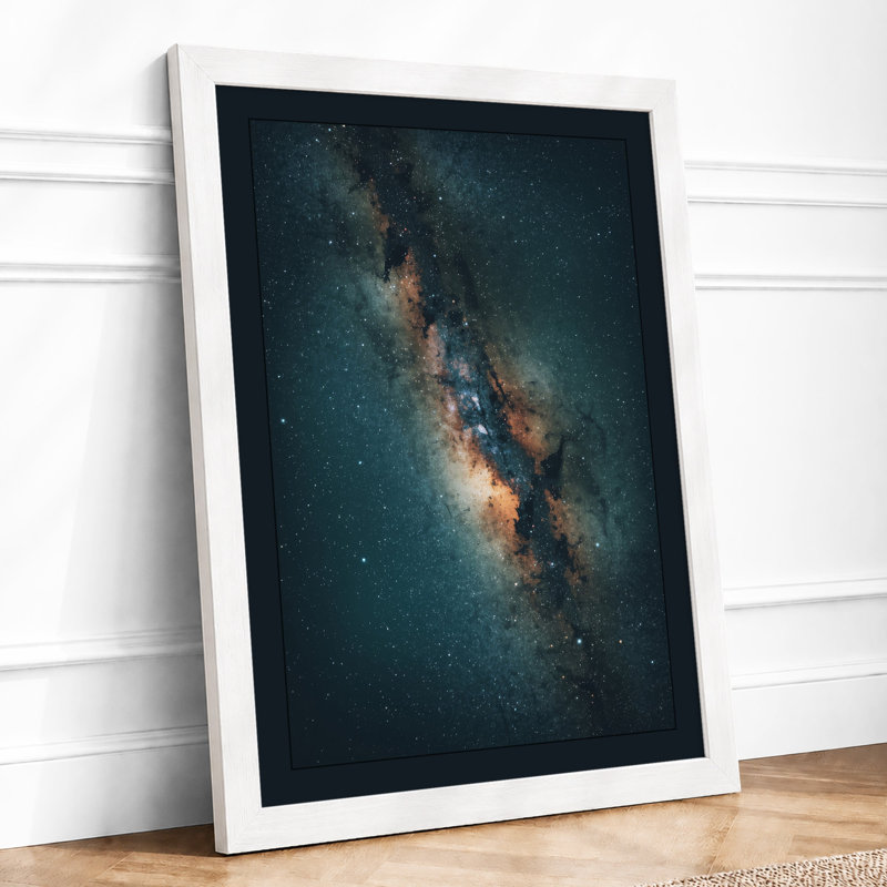 Galactic River Modern - Print, A1 - 84.1 x 59.4 cm, White