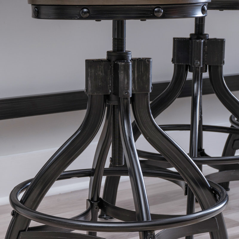 Ensemble bistro et tabouret 4 personnes Kerome, Gris