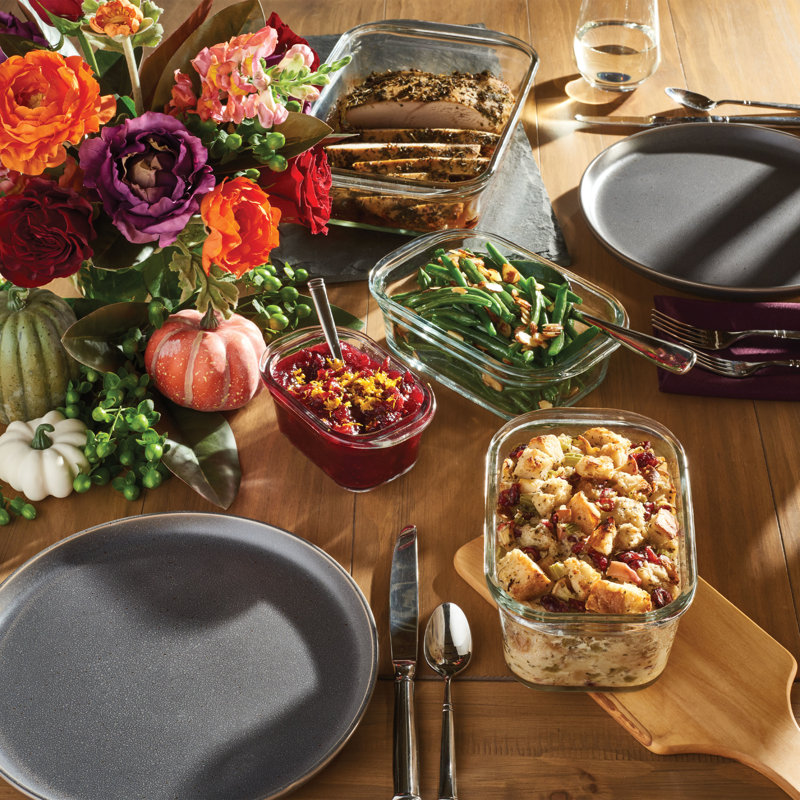 Clear Glass 10-Piece Meal Prep Storage Container Set