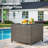 5 - Person Outdoor Conversation Set, Wicker Patio Sofa & Swivel Chair Set with Cushions-1155655774