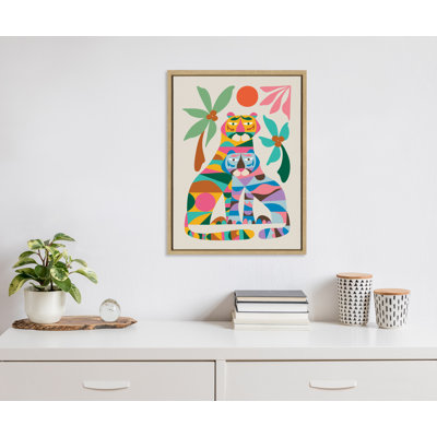 «MCM Tiger Love» par Rachel Lee 3 Birdies Studio, reproduction d'art sur toile encadrée