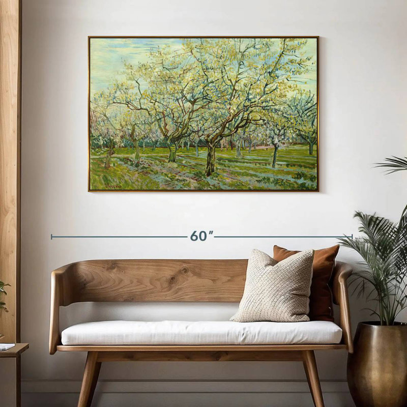 The White Orchard 1888, 46" X 31", Floating Frame Gold