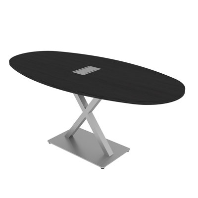 Boat Oval Shaped Conference Table with Power and Data Module