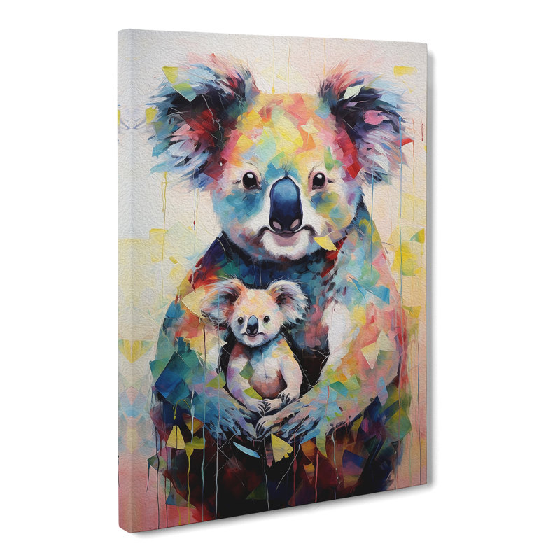 Koala Bear Dadaism Art No.2 - Wrapped Canvas, 60cm H x 40cm W x 3cm D