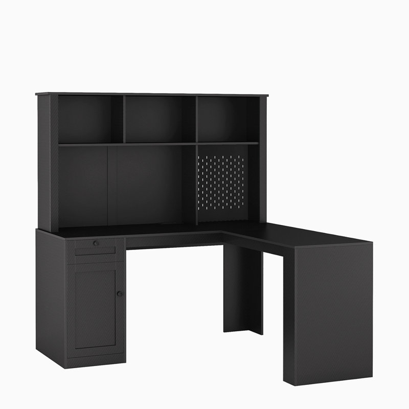 L Shaped Desk With Charger,Computer Desk With Drawers,Bookshelf & Hutch,Modern Corner Desk,Home Office Desk,L-Shaped Study Table Writing Desk,Corner Gaming Computer Desk With Storage
