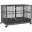 Cage à chien en cage robuste 48 po Pawhut avec roues verrouillables